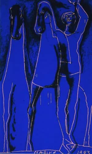 Composizione in blu —  Marini, M.