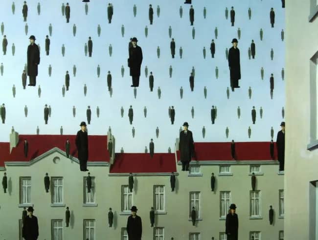 Golconde, 1953   2hp —  Magritte
