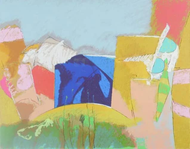 Abstract/blauw blok/150 —  Henk van Vessem