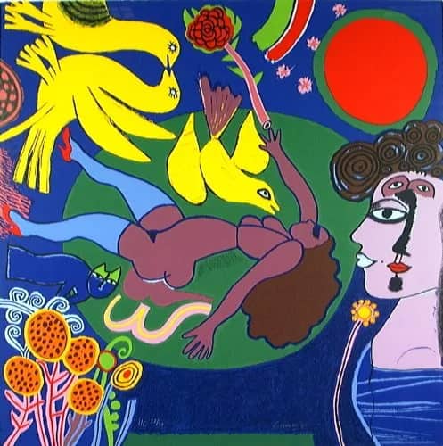 Femme a la fleur /150 — Guillaume Corneille