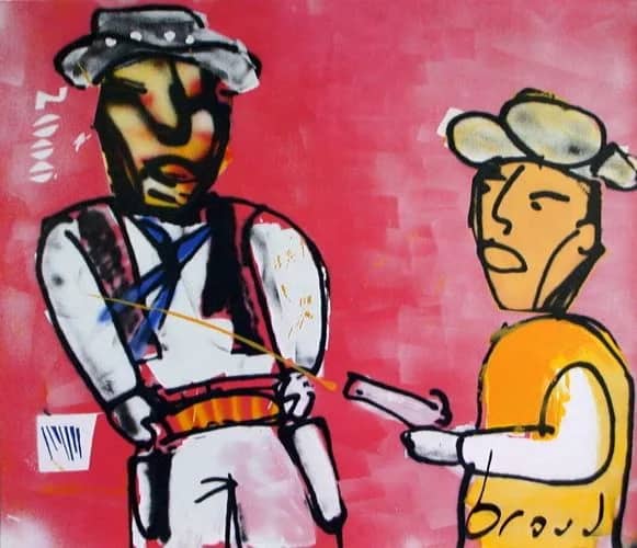 2 cowboys met waterpistool /200 — Herman Brood