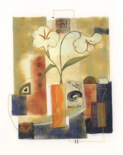 Abstract met witte lelies —  Gockel