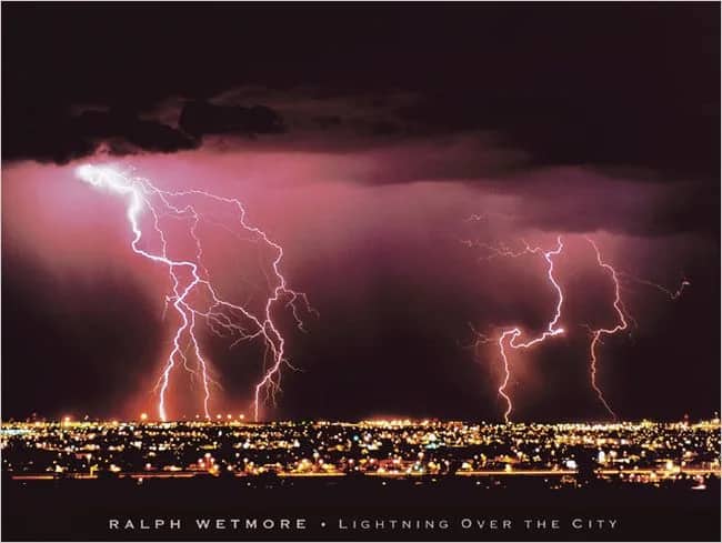 Lightning over the City —  R. Wetmore