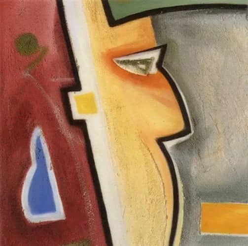 Abstract met gezicht —  Gockel