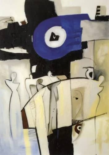 Abstract blauwe circel —  Gockel