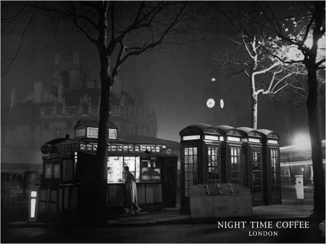 Night time coffee, London — Unknow artist Anonymous