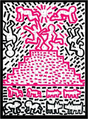 Figures Red, Black — Keith Haring