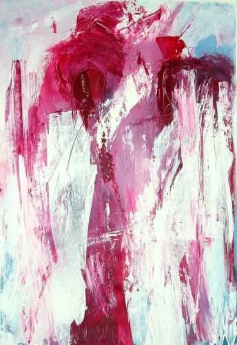 Witte schimmen op roze — Paula   Evers