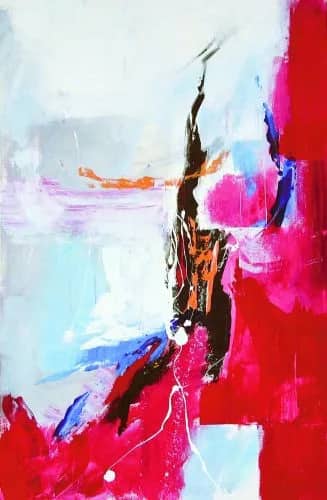 Abstract rood, wit — Paula   Evers