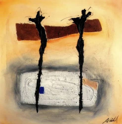 Abstract 2 figuren —  Gockel