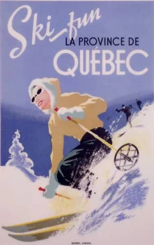 Ski Fun la provence de Quebec, 1948 — Unknow artist Anonymous