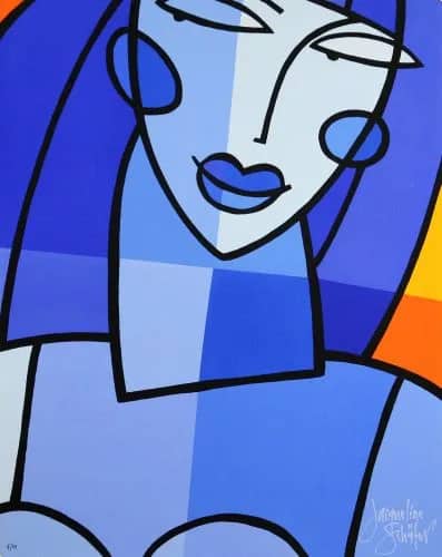 Vrouw in Blauw — Jaqueline Schafer