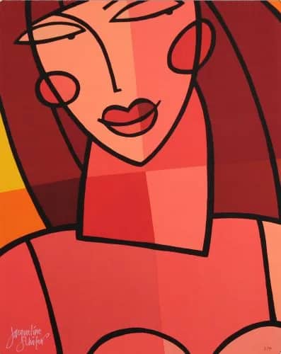 Vrouw in Oranje — Jaqueline Schafer