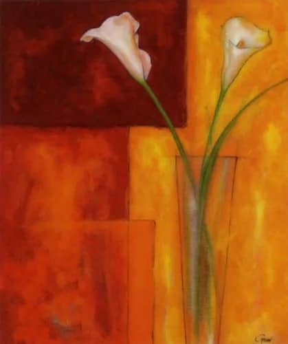 Callas auf warmem Rot —  Gohn