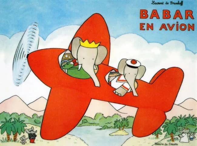 Babar en avion —  Brunhoff
