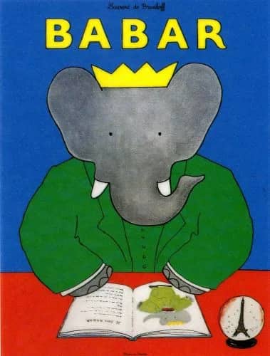 Babar reading —  Brunhoff