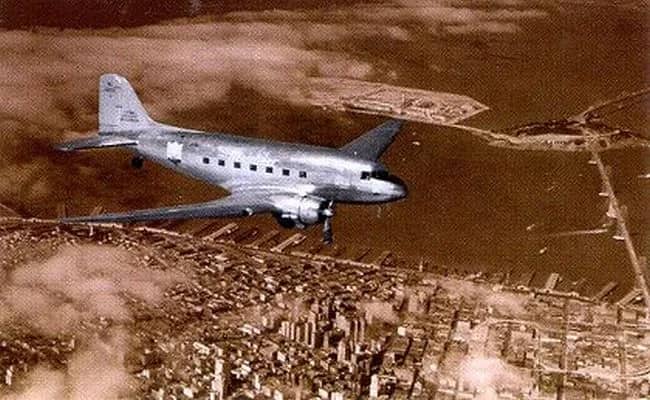 Mainline DC-3 over San Fransisco —  Margaret Bourke-White