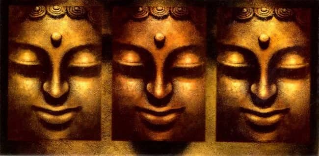 Buddha in three lights —  Mahayana
