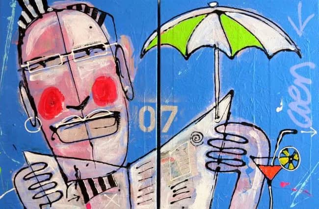 Op het strand (2-luik) — Coen Blankwaard