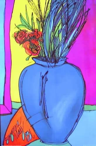 Blue vase —  May