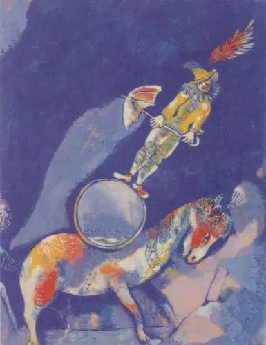 Clown with horse —  Chagall