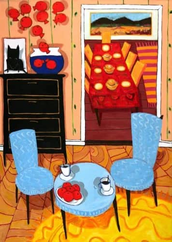 Interieur met mandarijnen — Peter   Bastiaanssen