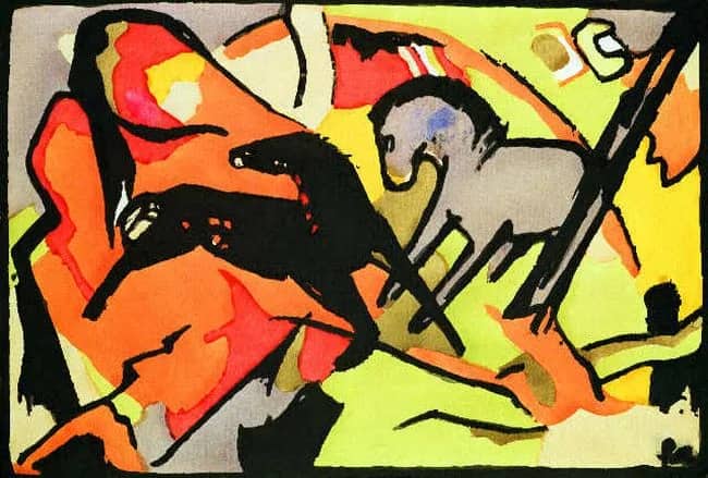Zwei pferde,1911-12 —  F. Marc