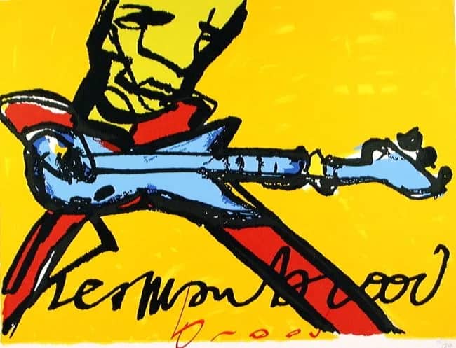 Guitar-player gele a.g. /250 — Herman Brood