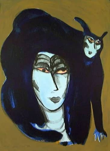La tete et Chat II /150 — Guillaume Corneille