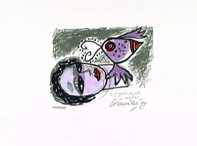 Liggend paars gezicht /200 — Guillaume Corneille