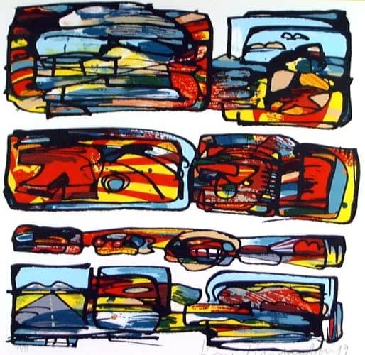 Filmlandschap rood /99 — George Heidweiller