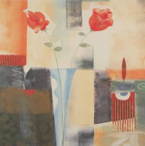 Twee rode bloemen —  Gockel