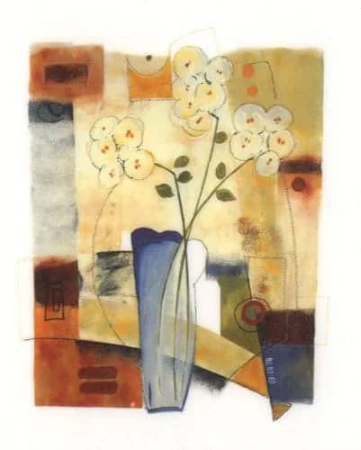 Abstract met witte bloesem —  Gockel