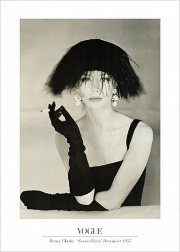 Vogue Cover, December 1957 —  Clark