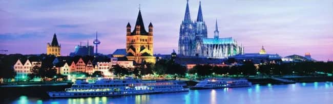 Skyline and River Rhine at sunset — John Lawrence