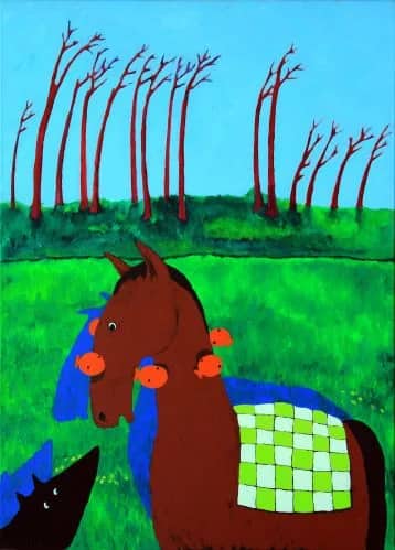 Landschap met paard — Peter   Bastiaanssen