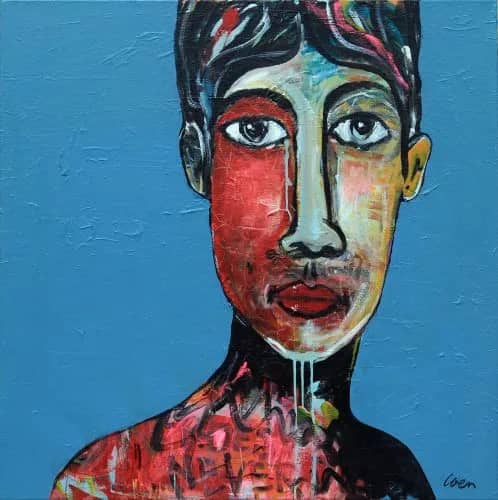 Portret in blauw II — Coen Blankwaard