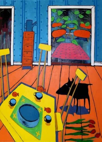 Hond bij tafel — Peter   Bastiaanssen