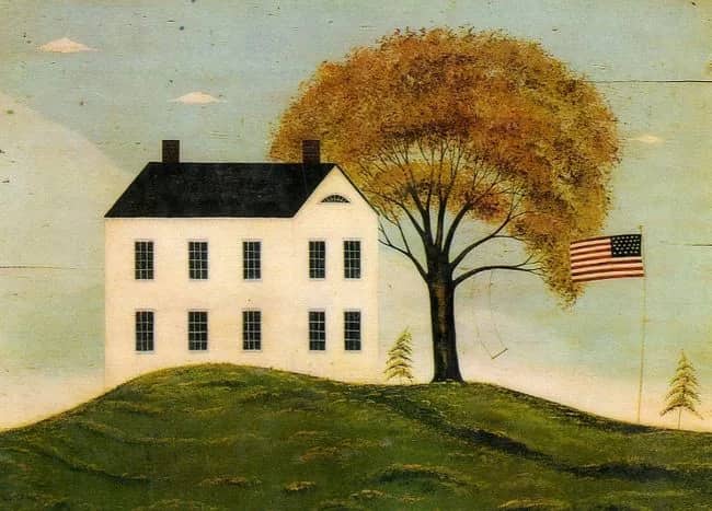 House with flag —  Kimble