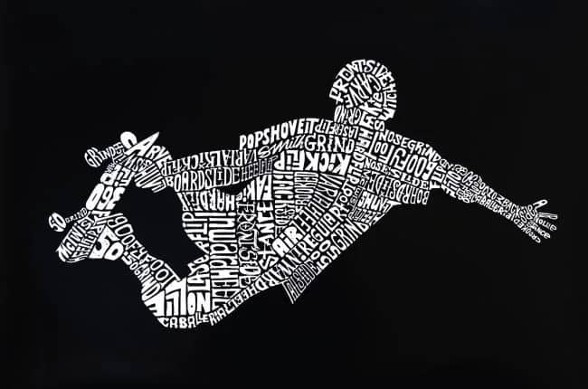 Skateboarding Text — Unknow artist Anonymous