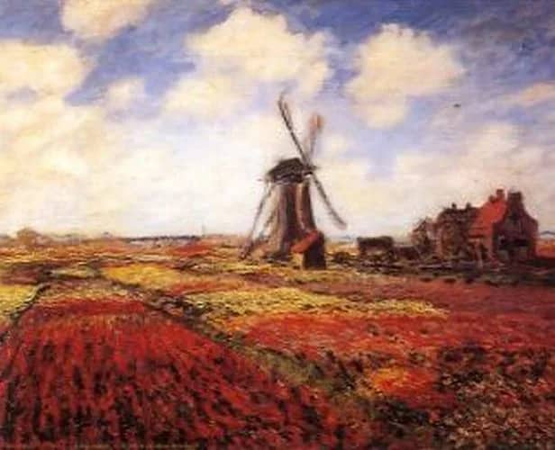 Tulip fields with... — Claude Monet