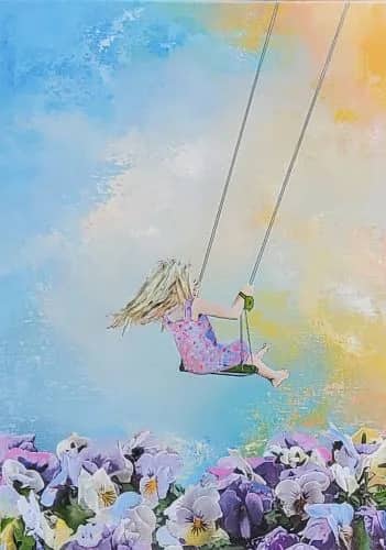 De violen, het meisje en de schommel — Hanneke   Pereboom