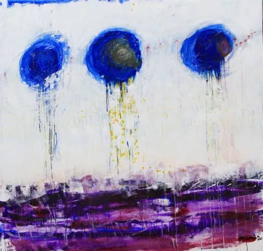3 clouds blue — Else van Dierendonck