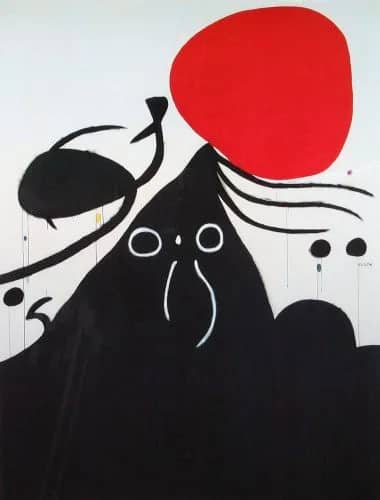 Dona davant el sol — Joan Miro
