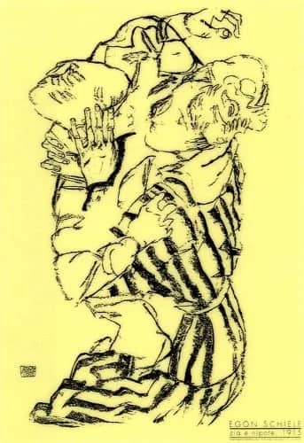 Zia e nipote, 1915 — Egon Schiele