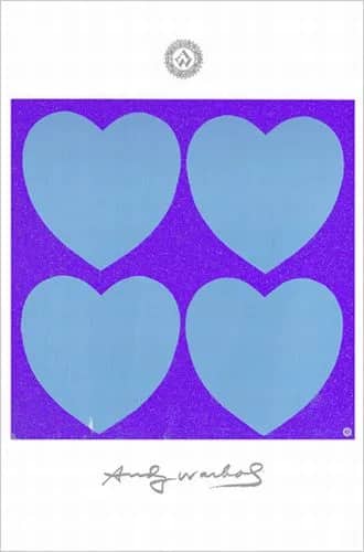 Blue hearts — Andy Warhol