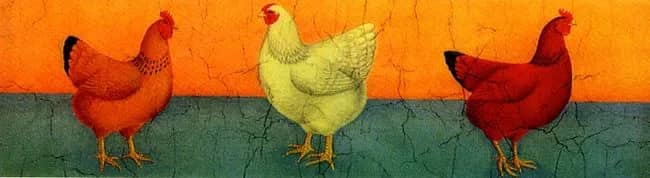 3 american hens —  Underwood