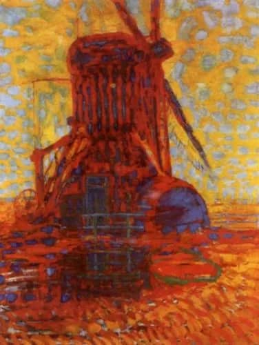 Windmill in sunlight —  Mondriaan