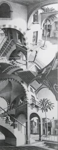 Boven en onder —  Escher