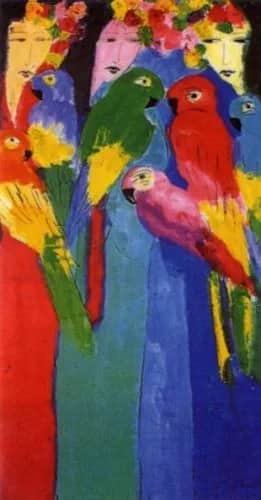Six parrots      2hp —  Walasse Ting